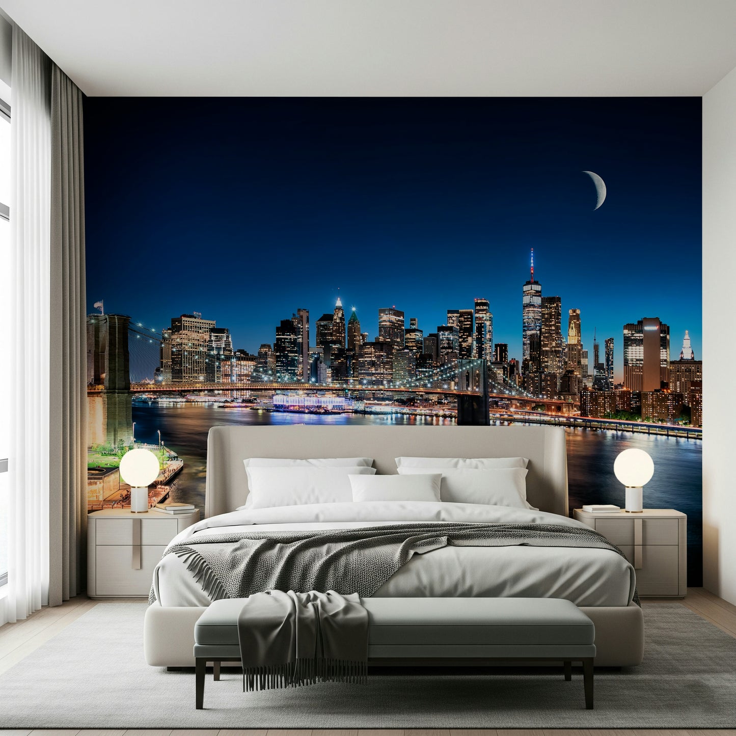 NYC by Night Wall Mural