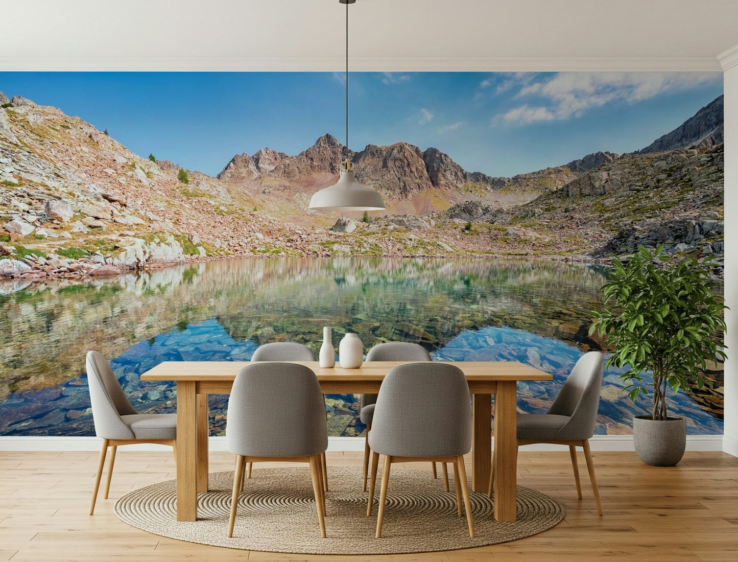 Mountain Lake Serenity Wall Mural