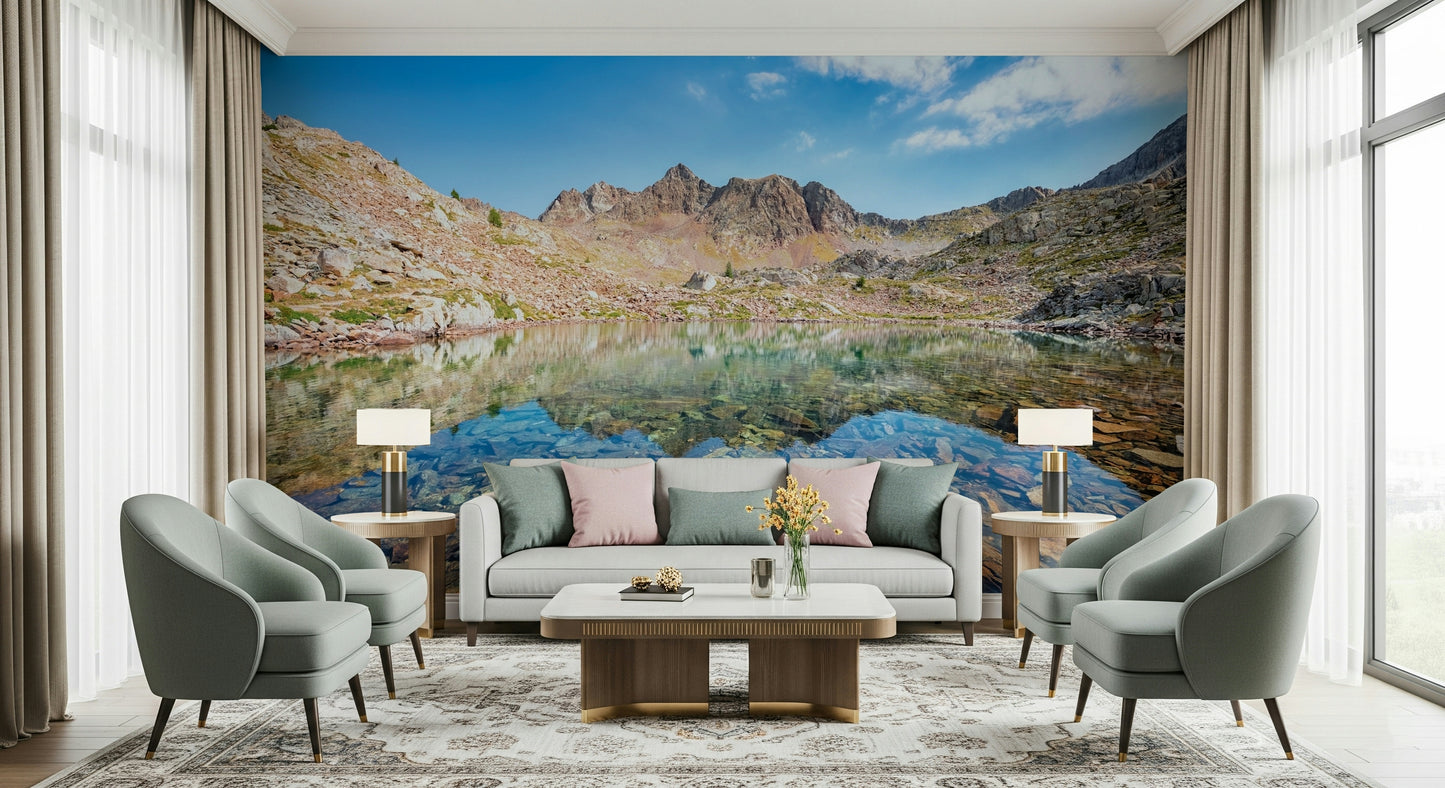 Mountain Lake Serenity Wall Mural