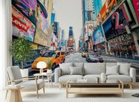 Times Square Hustle wallpaper for walls grand urban perspective.