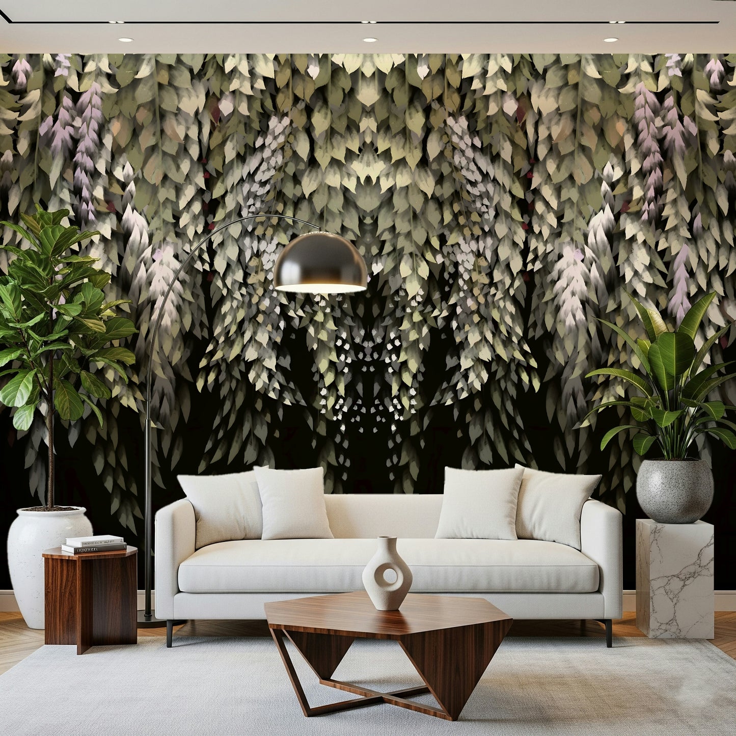 Wisteria Cascade Wall Mural