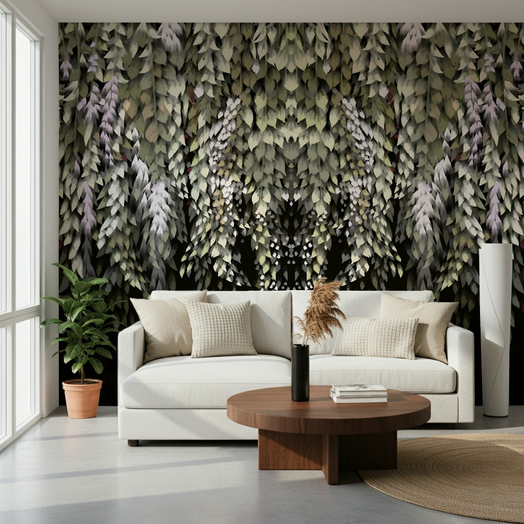 Wisteria Cascade Wall Mural