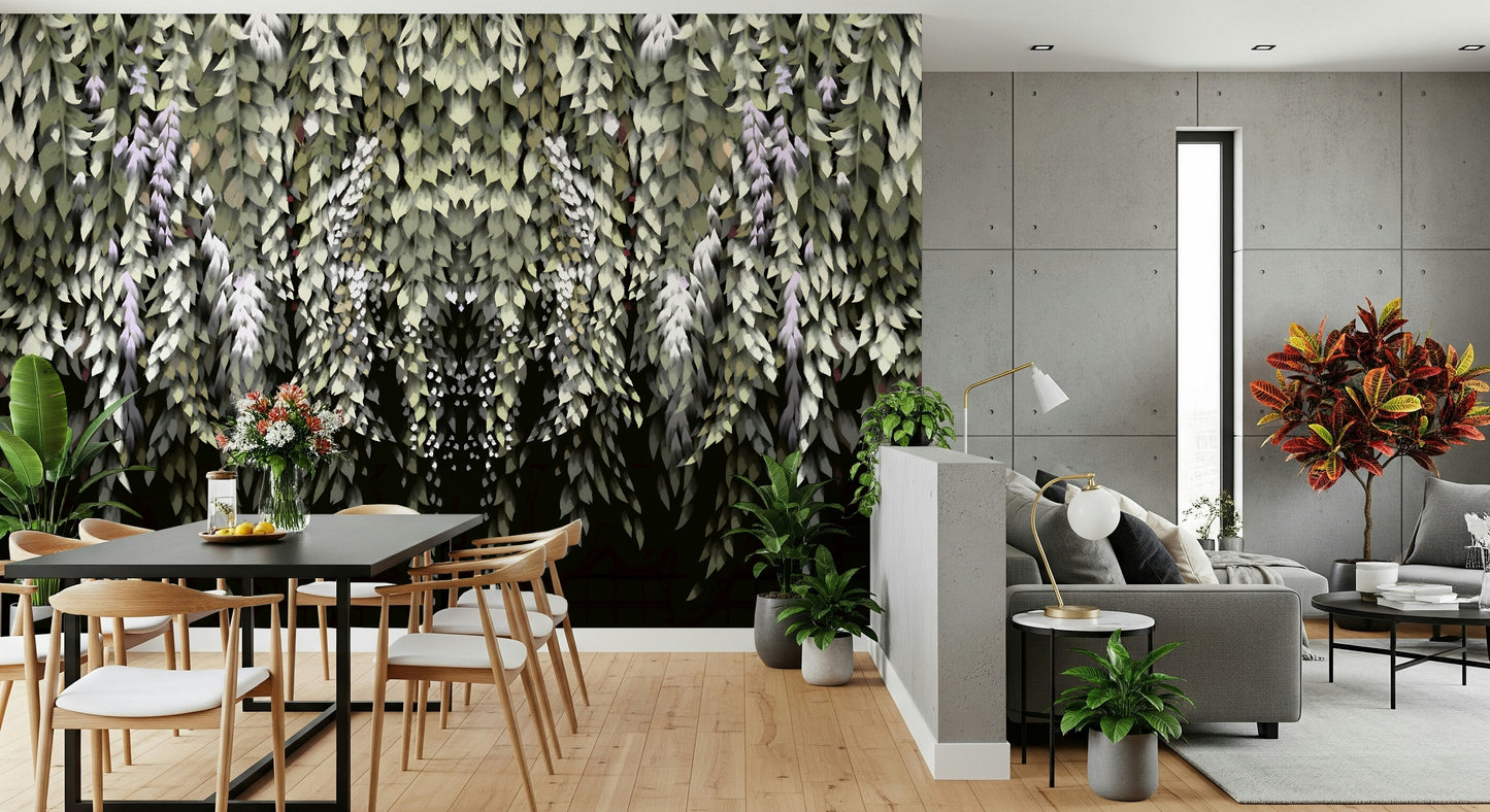 Wisteria Cascade Wall Mural