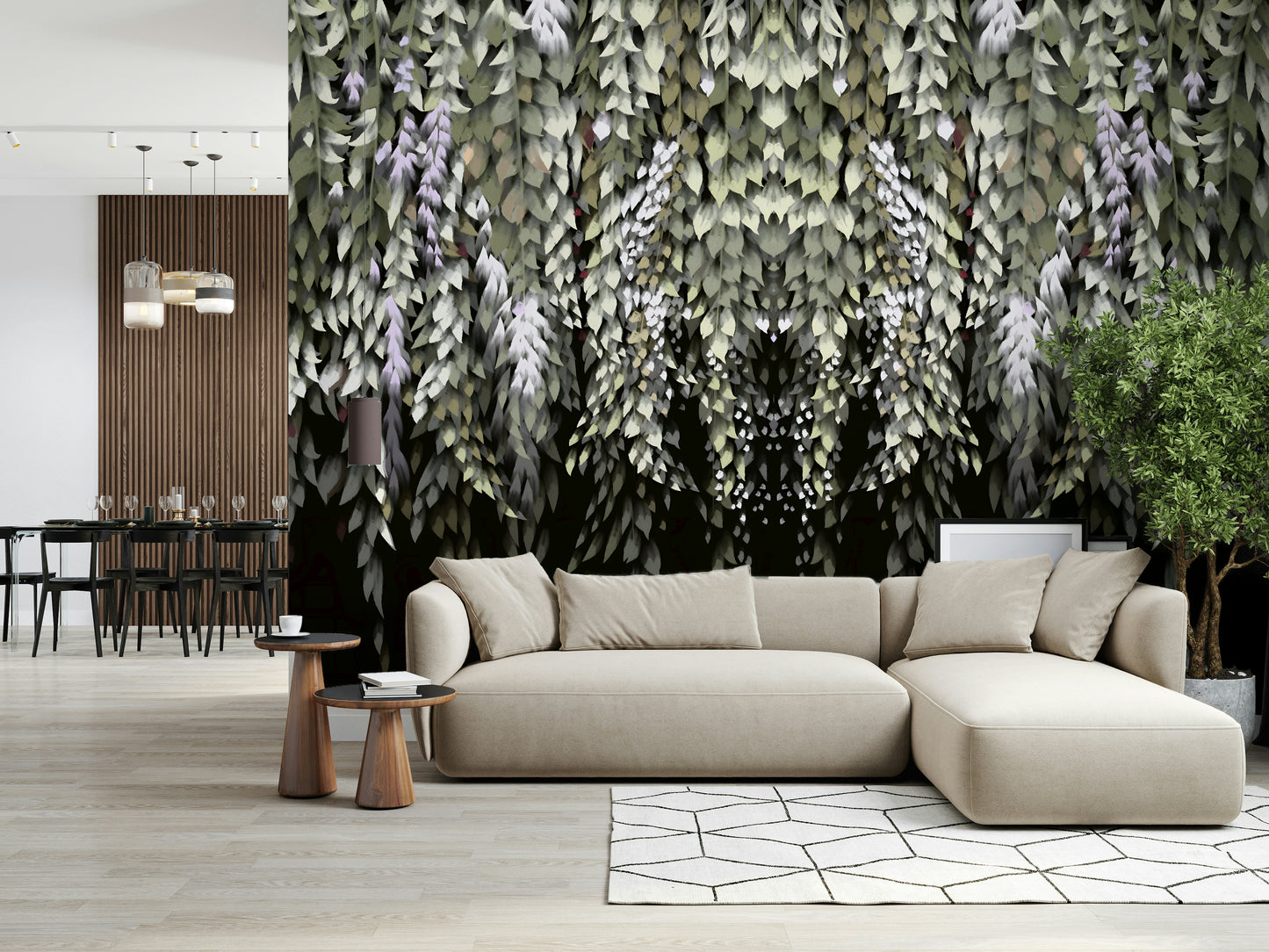 Wisteria Cascade Wall Mural