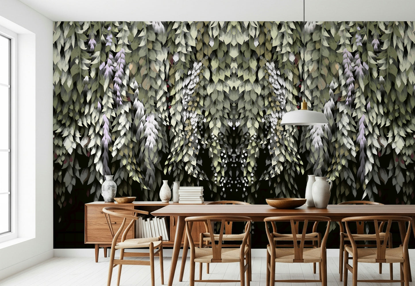 Wisteria Cascade Wall Mural