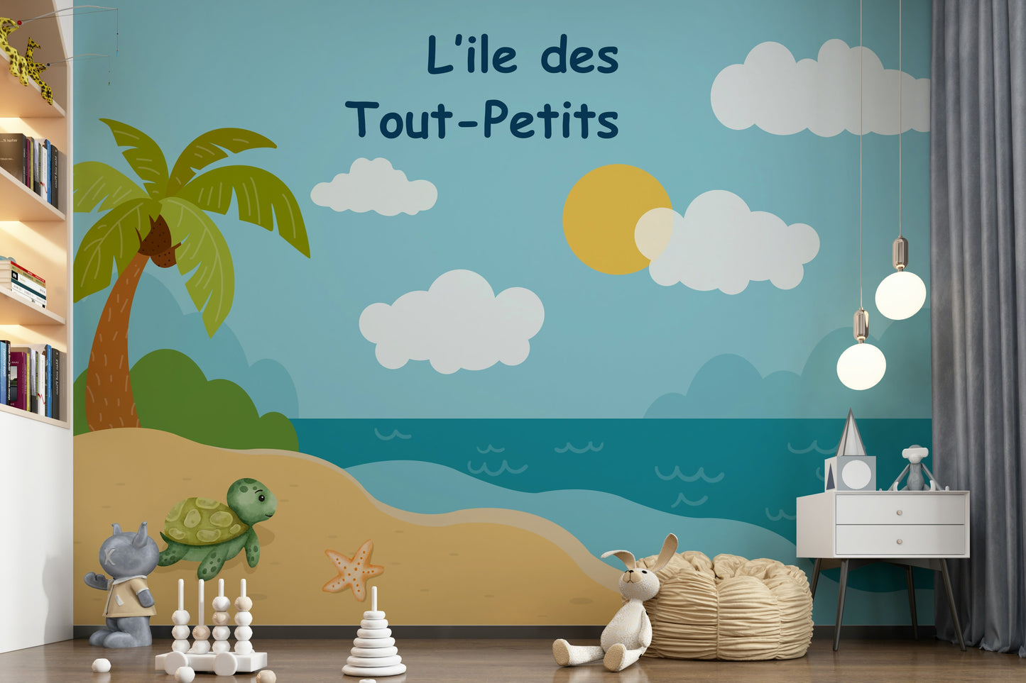 Tiny Turtle Island Wall Mural