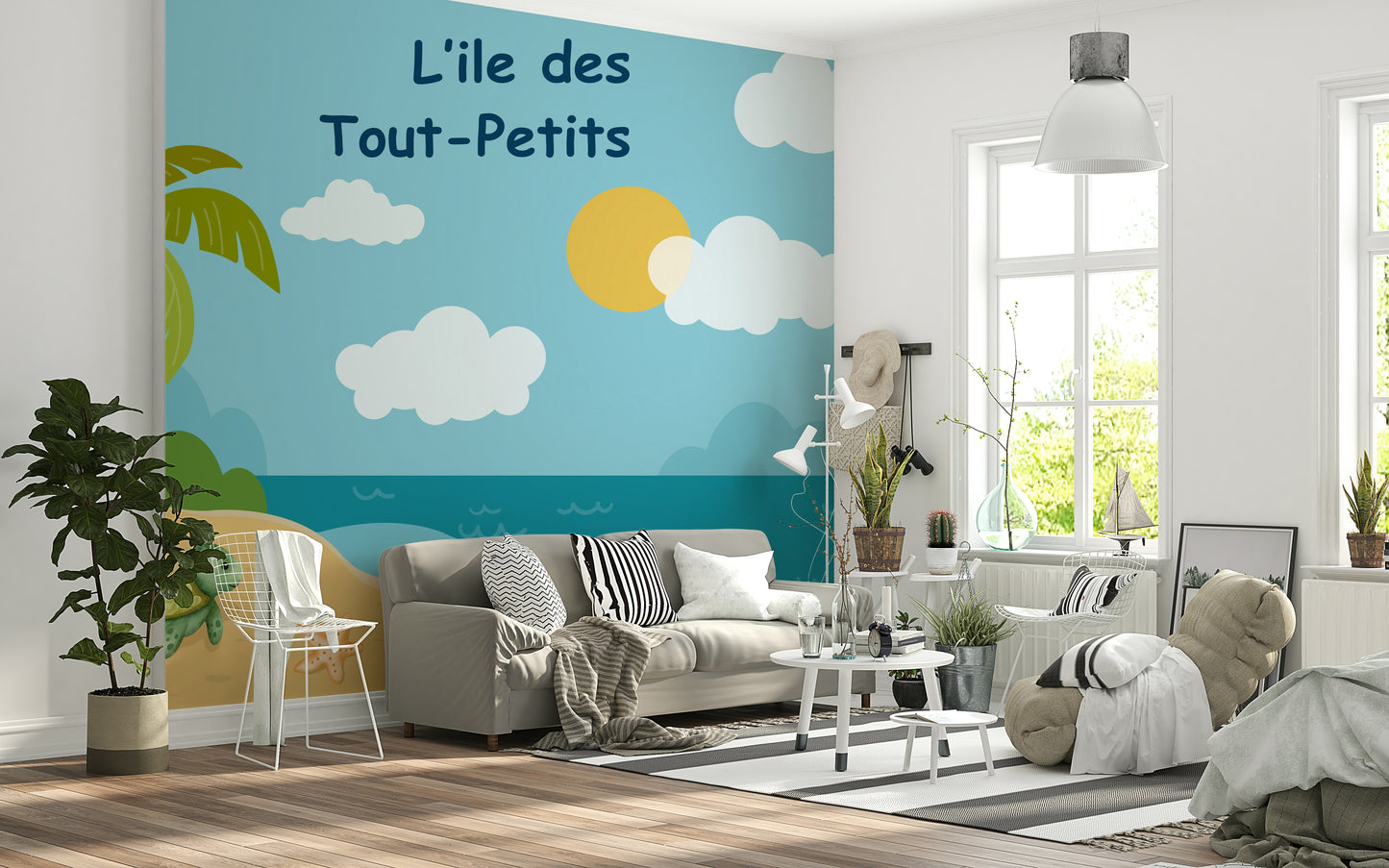 Tiny Turtle Island Wall Mural