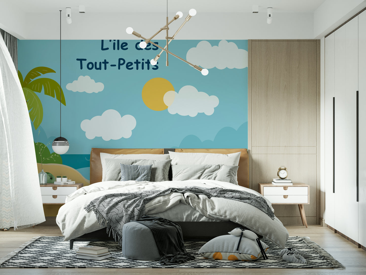 Tiny Turtle Island Wall Mural