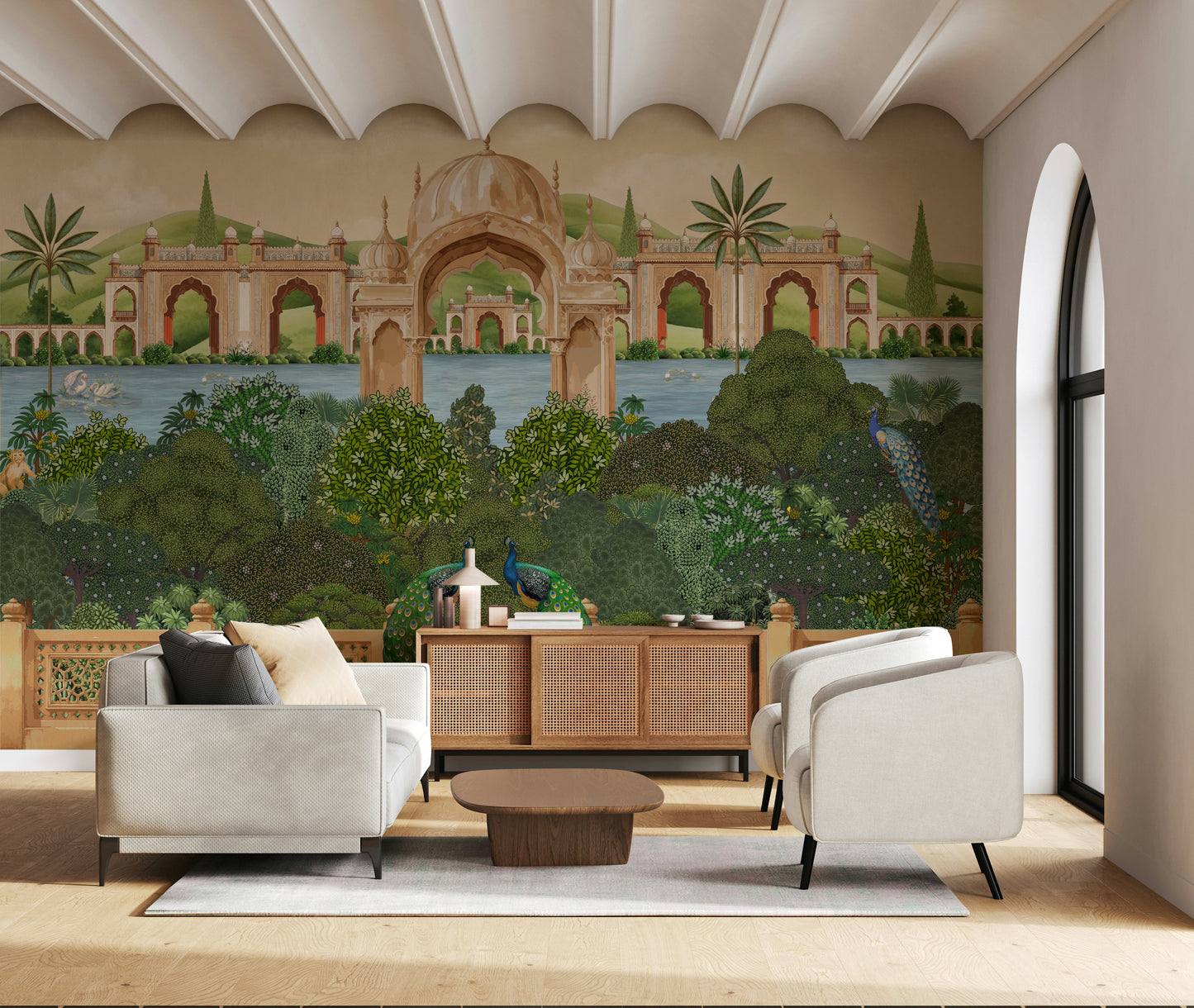 Peacock Paradise Wall Mural