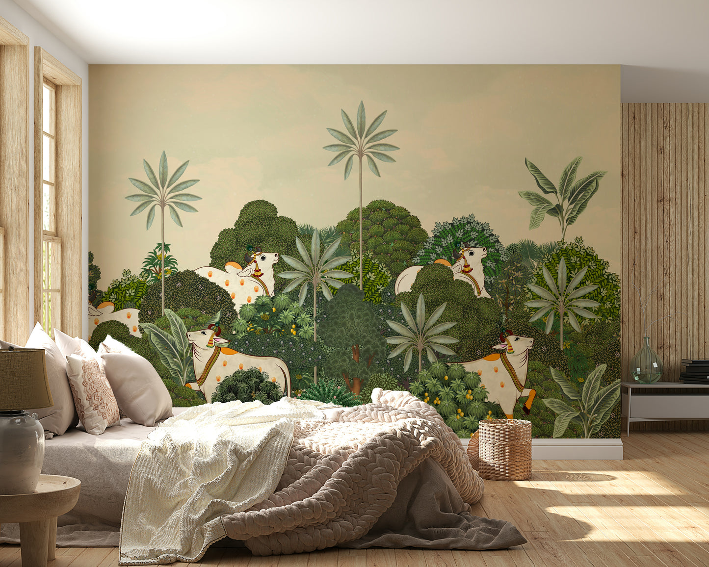 Tropical Pichwai Wall Mural
