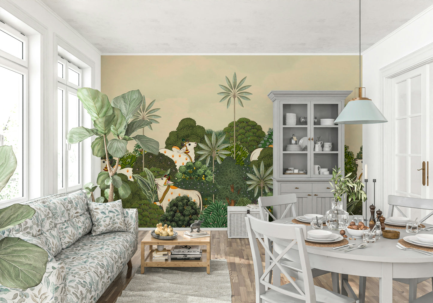 Tropical Pichwai Wall Mural