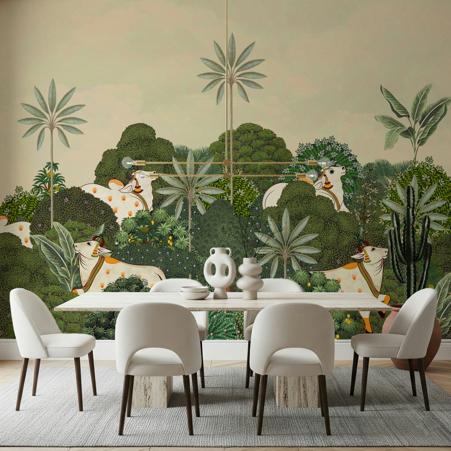 Tropical Pichwai Wall Mural