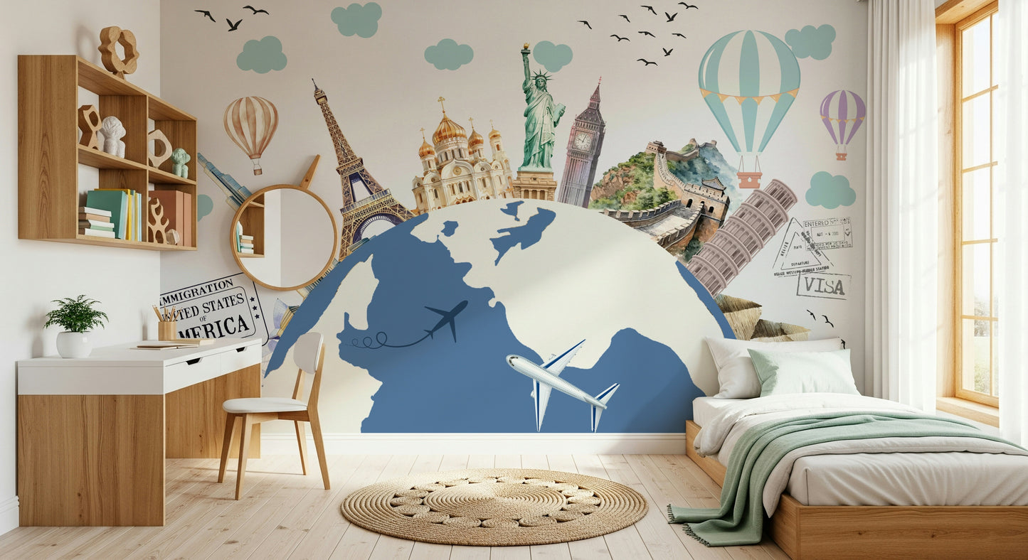 World Tour Wall Mural