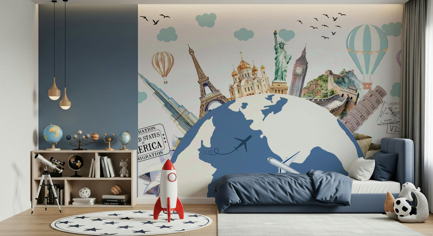 World Tour Wall Mural