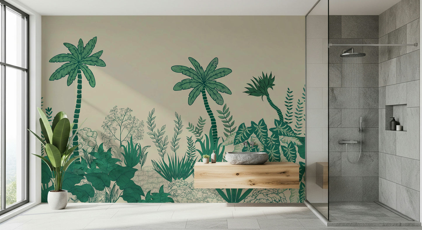 Palm Grove Dreams Wall Mural