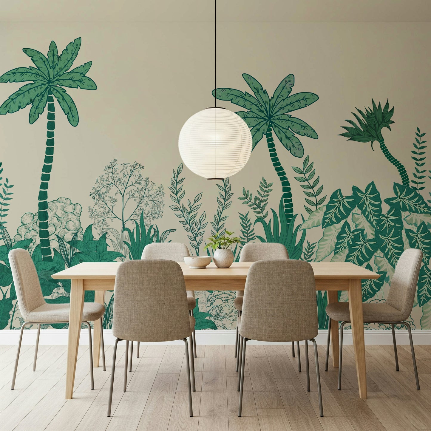 Palm Grove Dreams Wall Mural