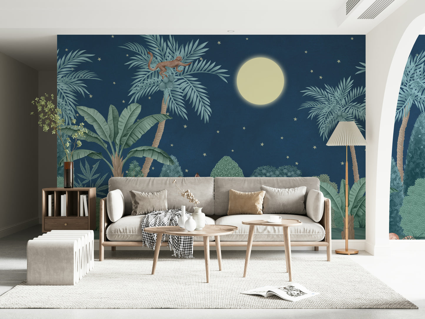 Moonlit Jungle Wall Mural