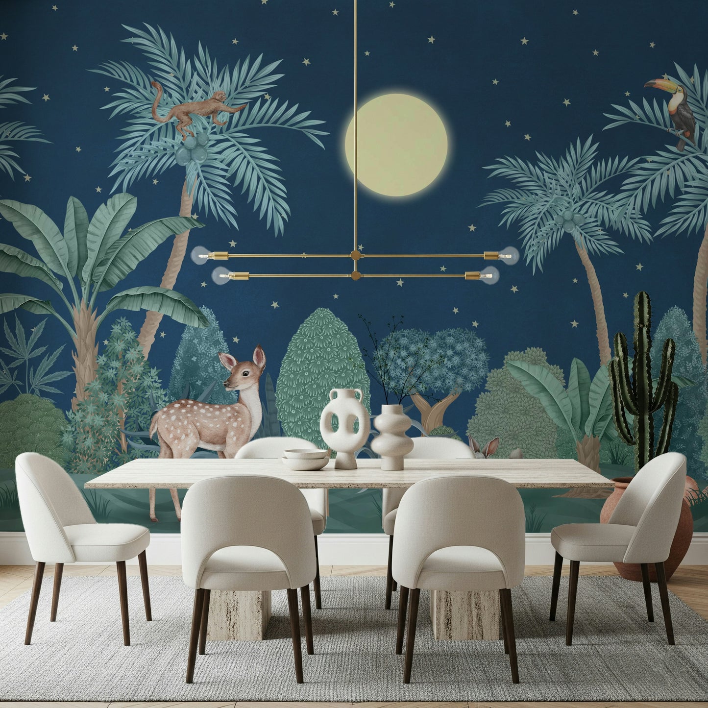 Moonlit Jungle Wall Mural