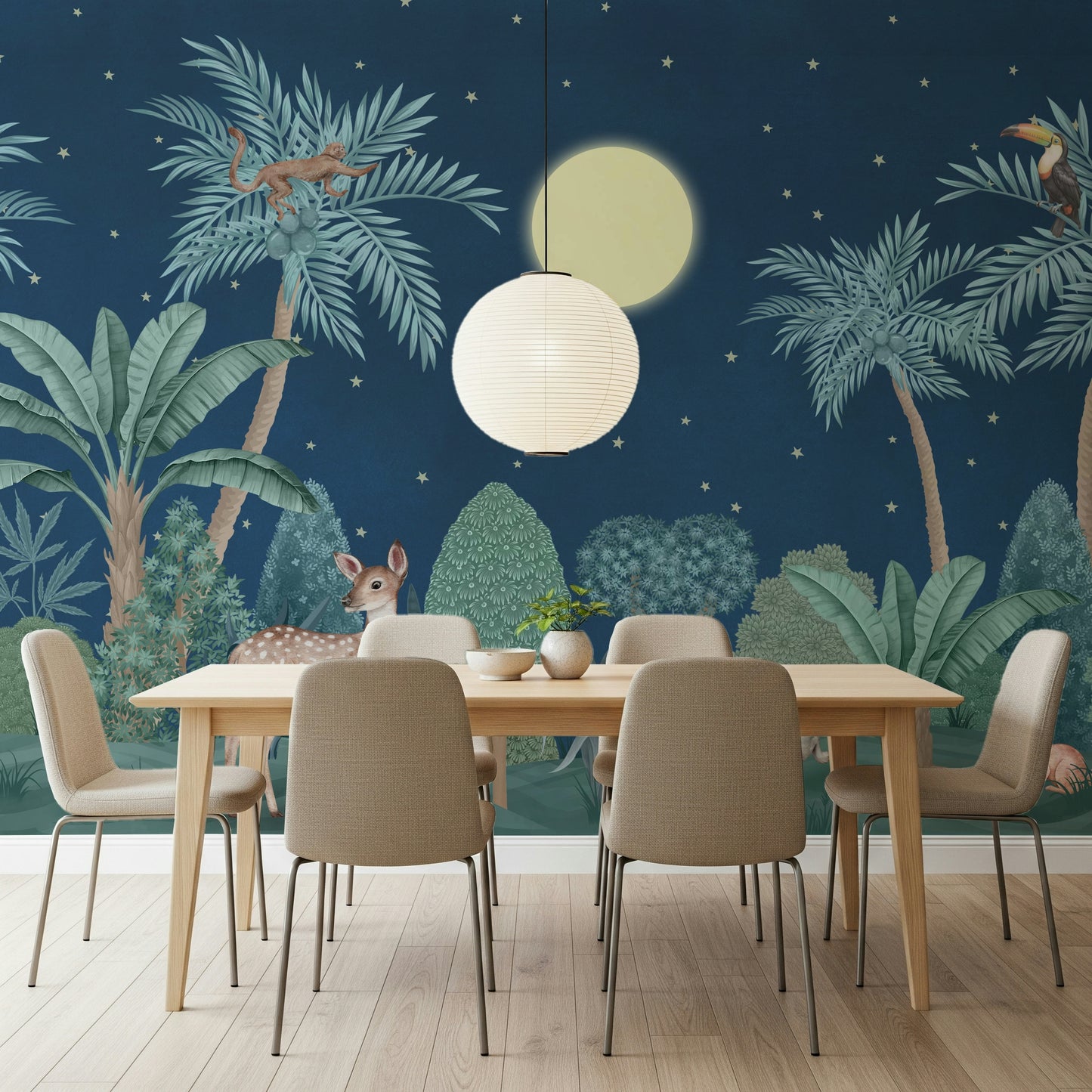 Moonlit Jungle Wall Mural