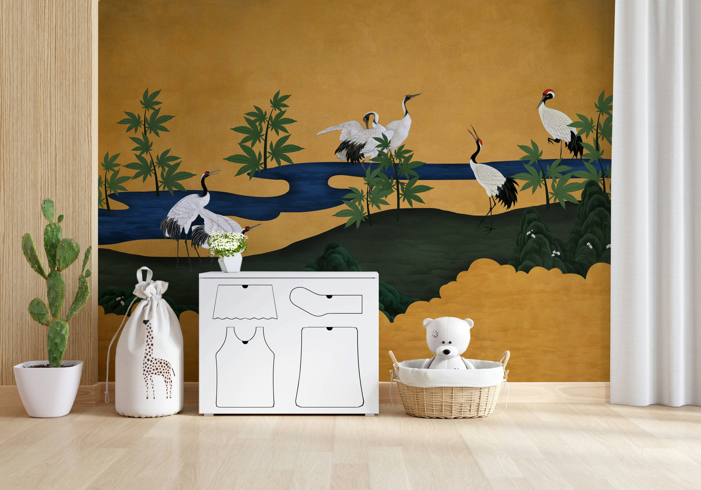 Crane Haven Wall Mural