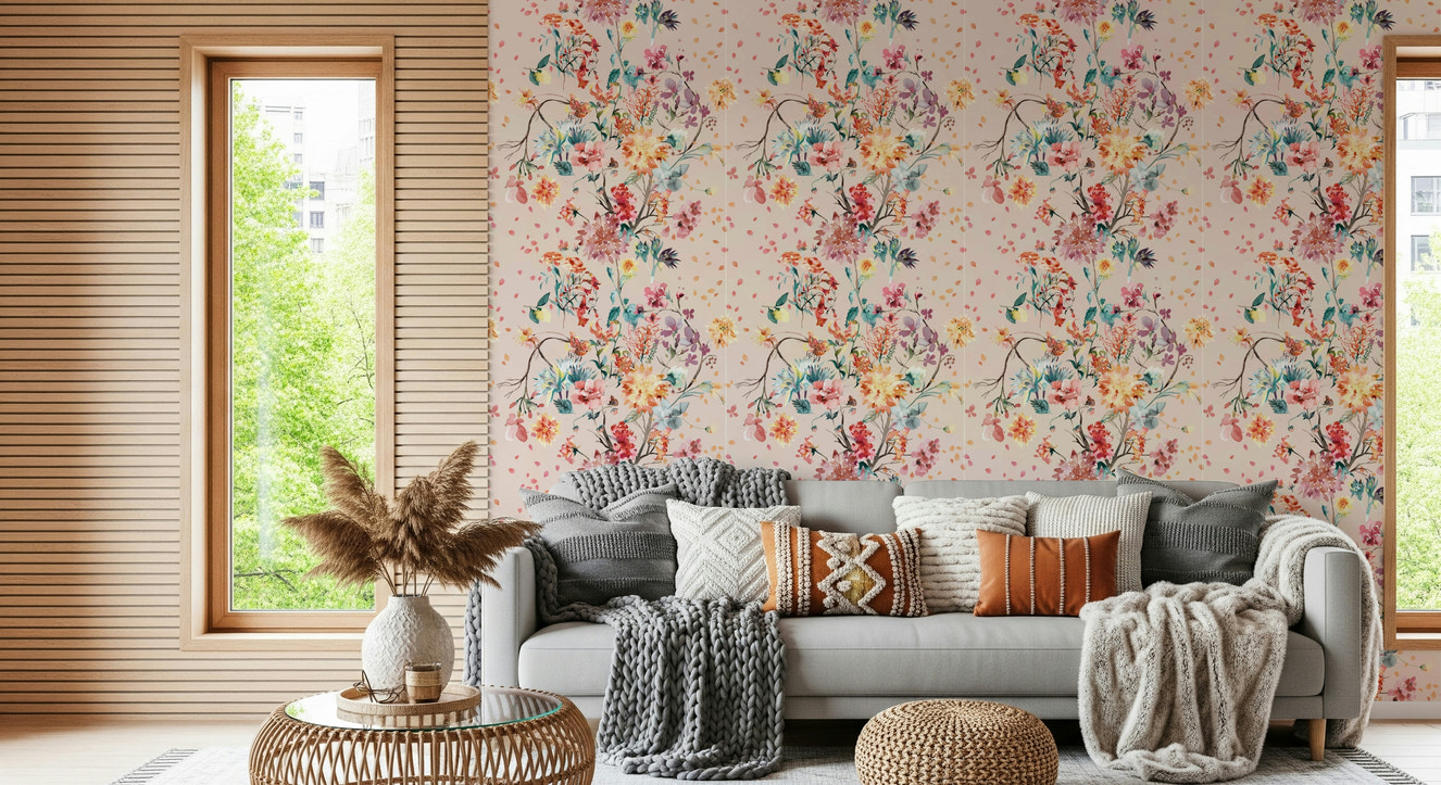 Chinoiserie Flower Wallpaper⁠