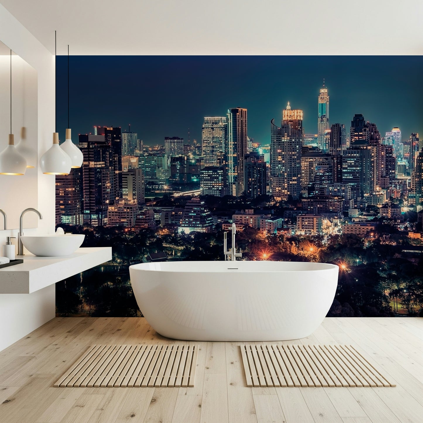 Nightfall Metropolis Wall Mural