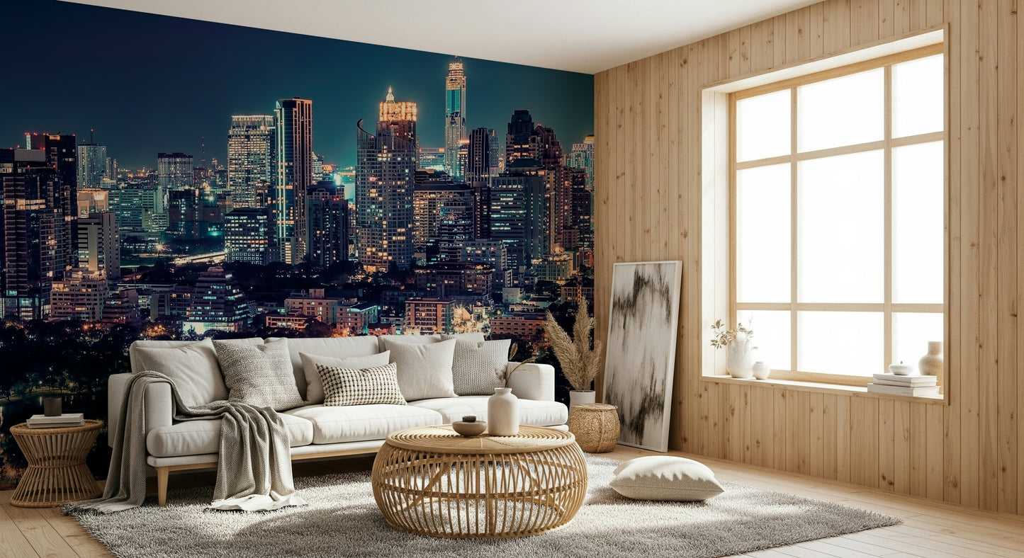 Nightfall Metropolis Wall Mural