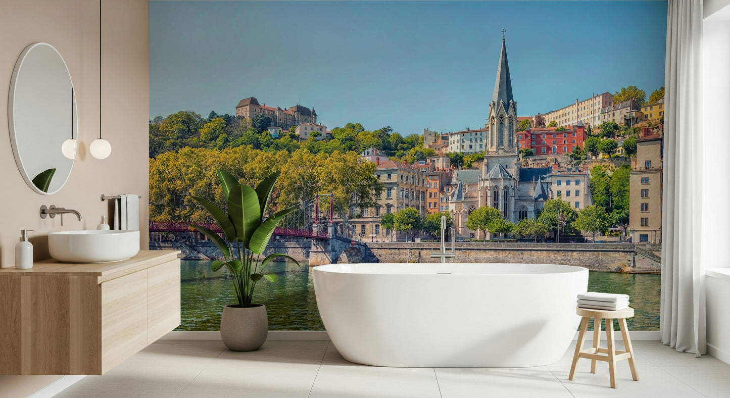 Riverside Charm: Lyon Wall Mural