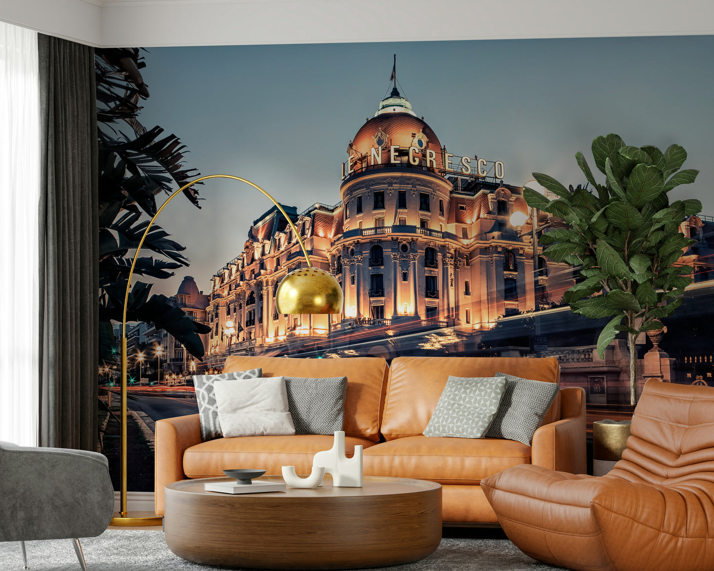 Azure Riviera Nights Wall Mural