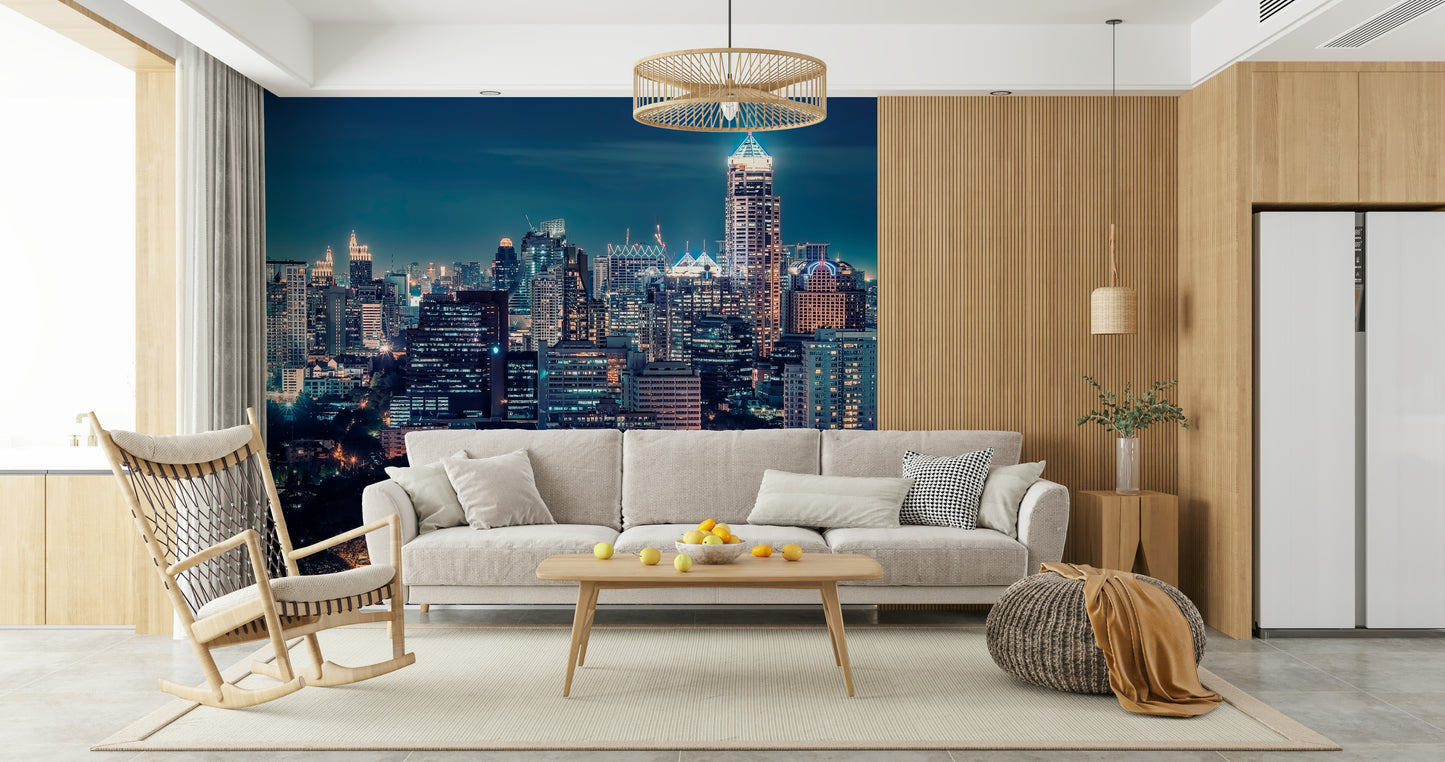 Night Cityscape Wall Mural
