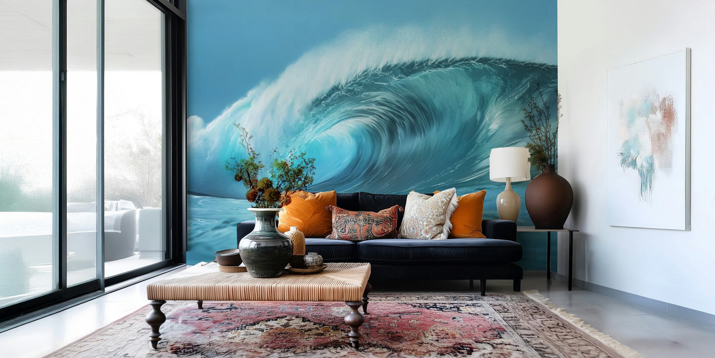 Ocean Wave Serenity Wall Mural
