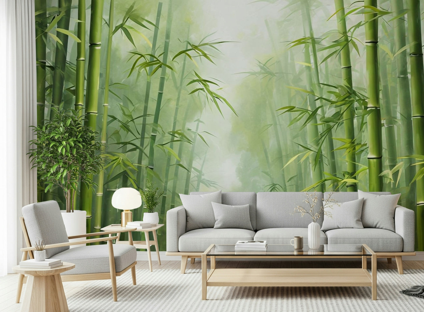 Zen Bamboo Forest Wall Mural