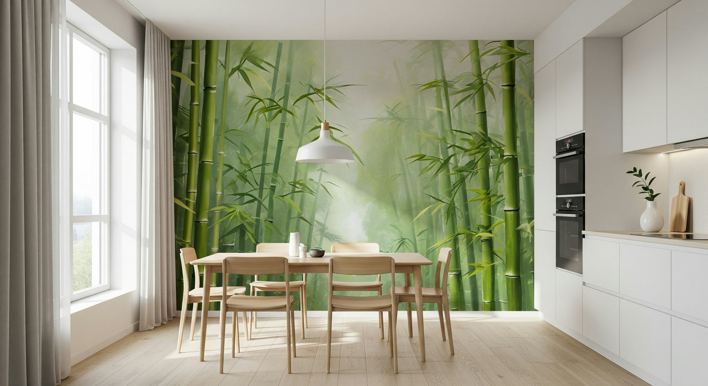 Zen Bamboo Forest Wall Mural