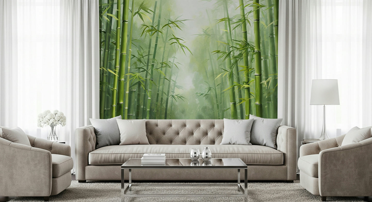 Zen Bamboo Forest Wall Mural