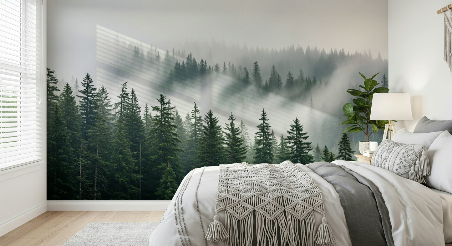 Woodland Haze Wall Mural
