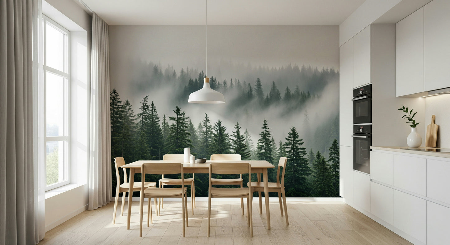 Woodland Haze Wall Mural