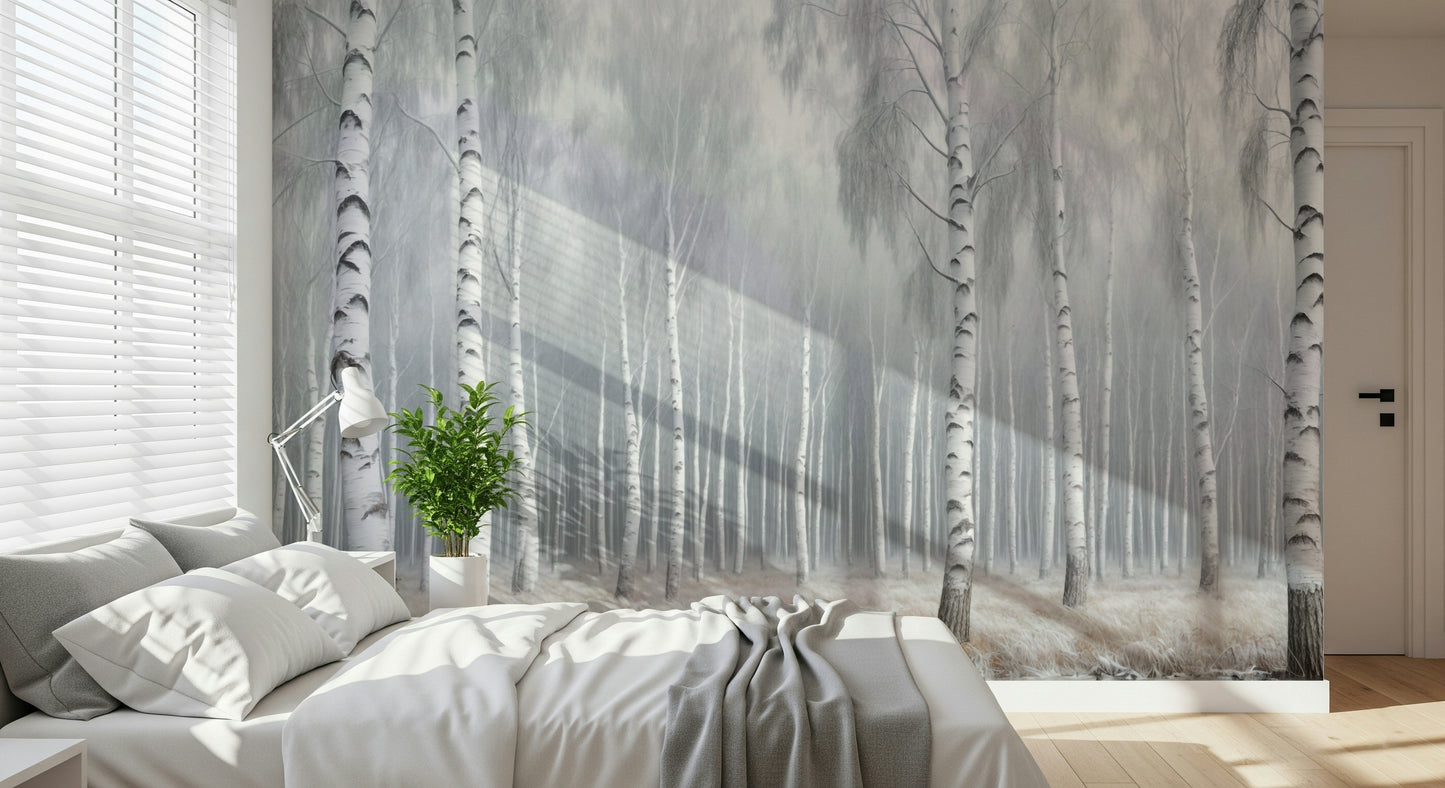 Birch Whispers Wall Mural
