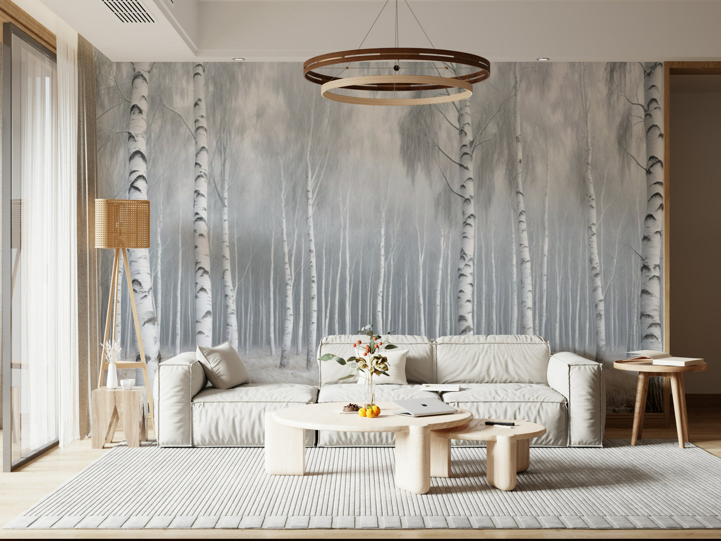 Birch Whispers Wall Mural