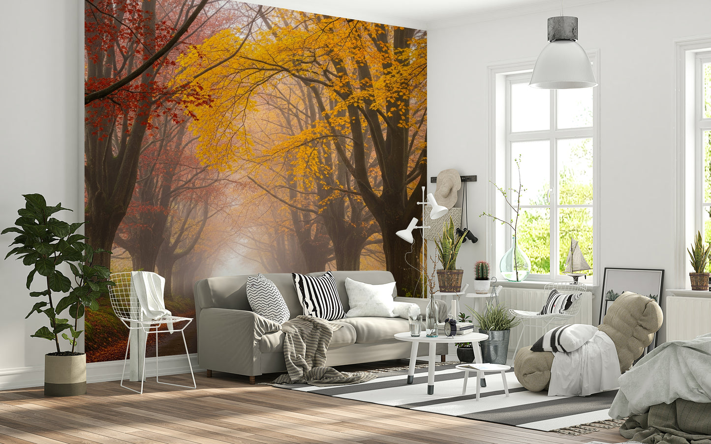 Ethereal Fall Road Wall Mural