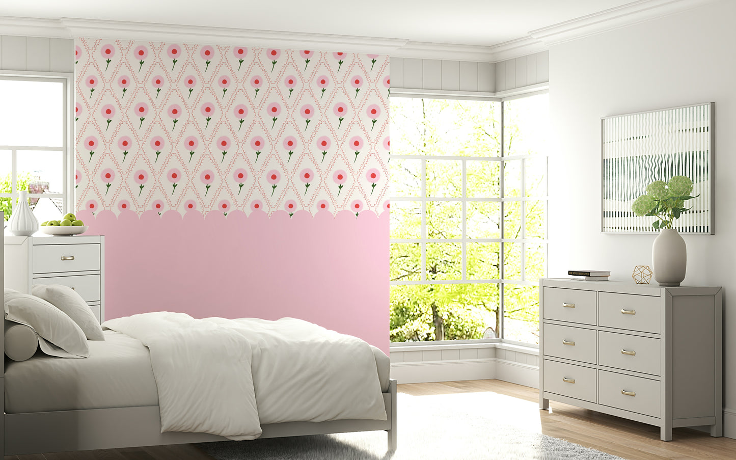 Cottage Rose Mural Wall Mural