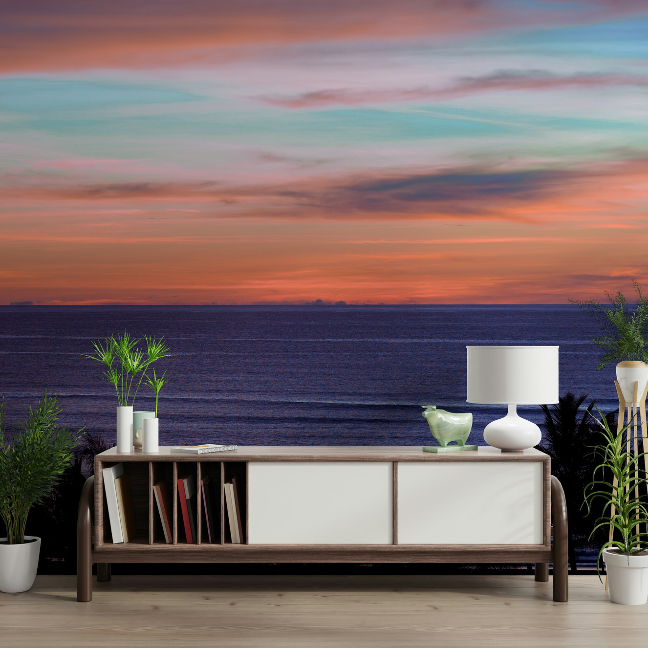 Beach Sunset Wall Mural