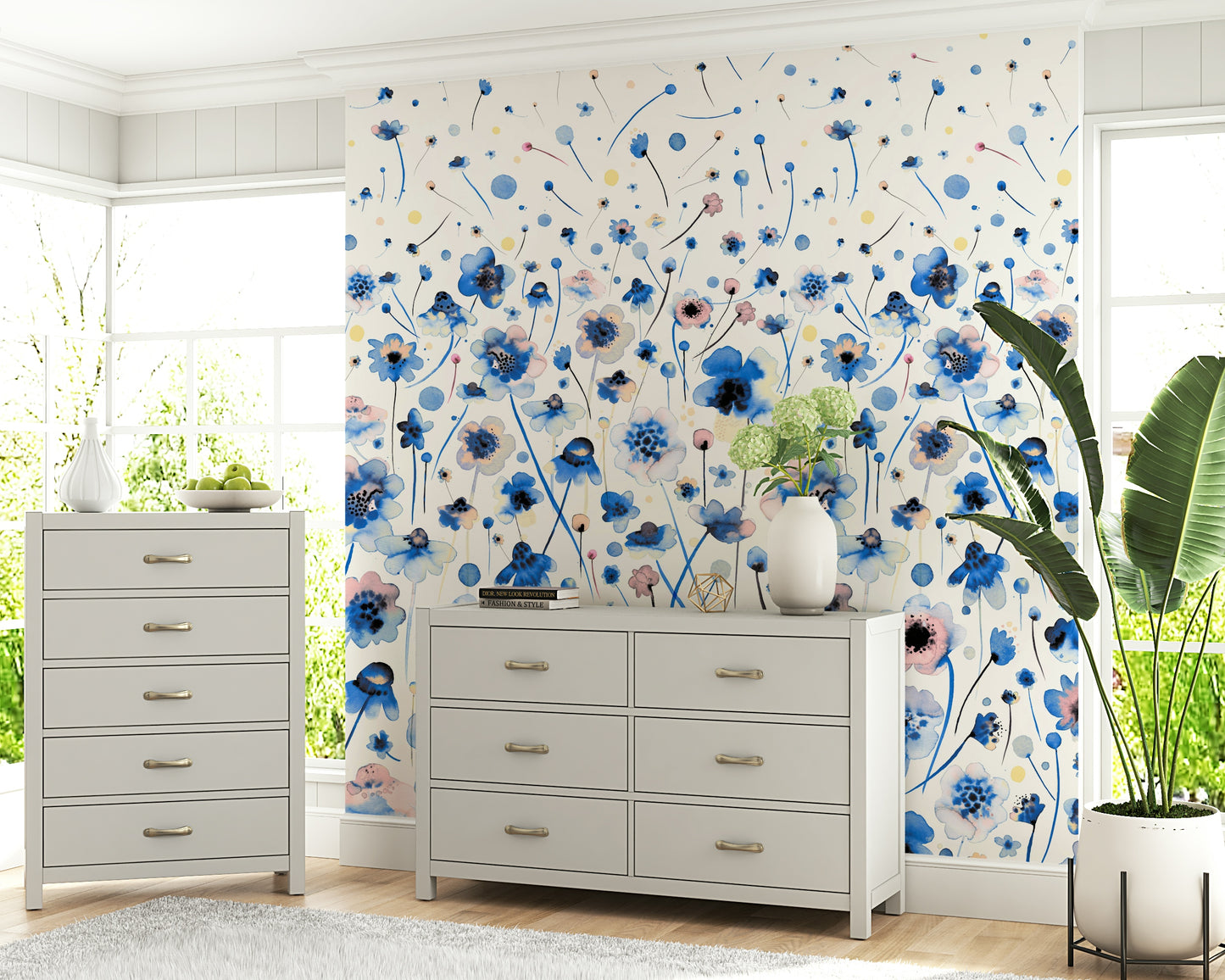 Bluebell Blush Wall Mural