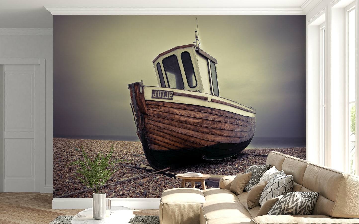 Moored Tranquility Wall Mural