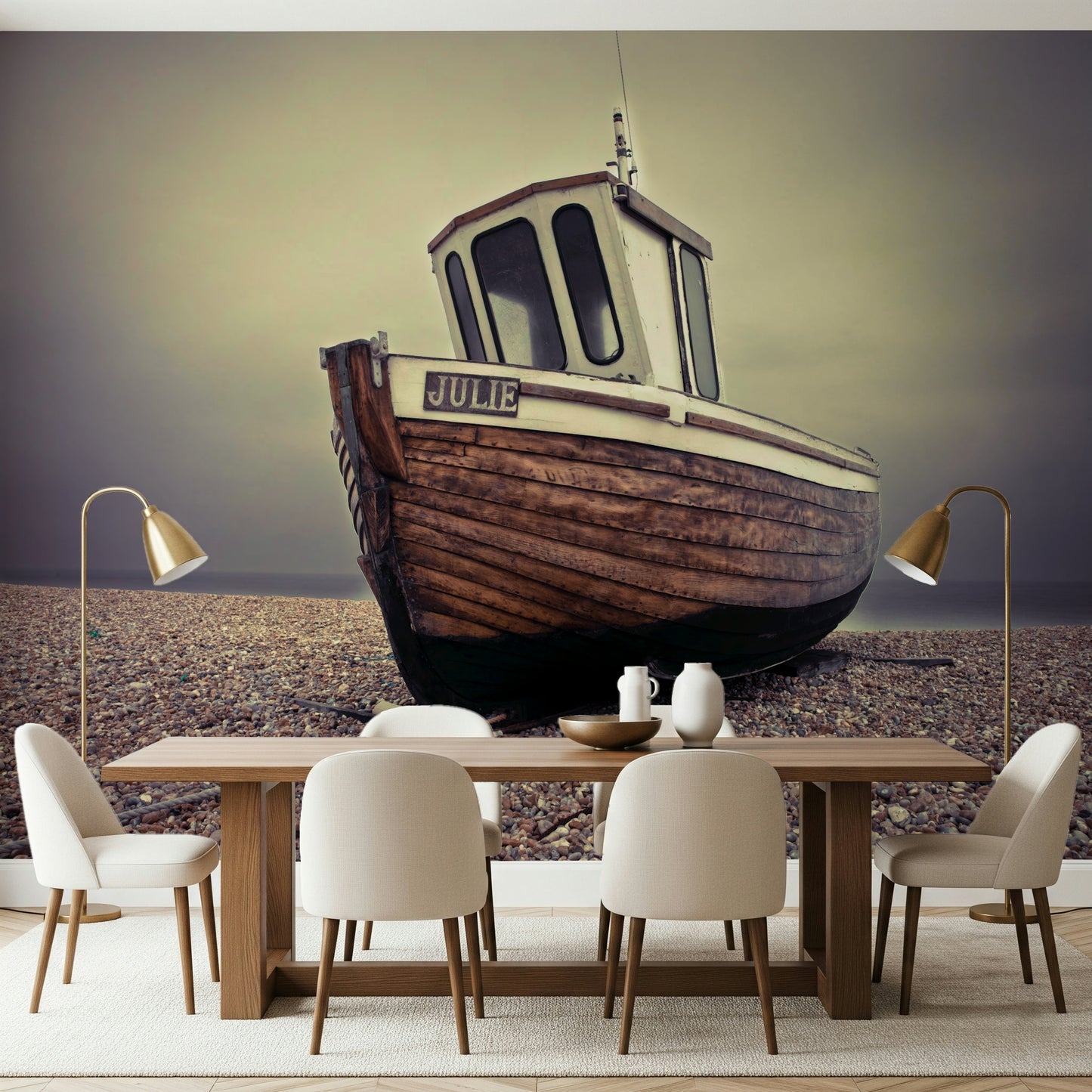 Moored Tranquility Wall Mural