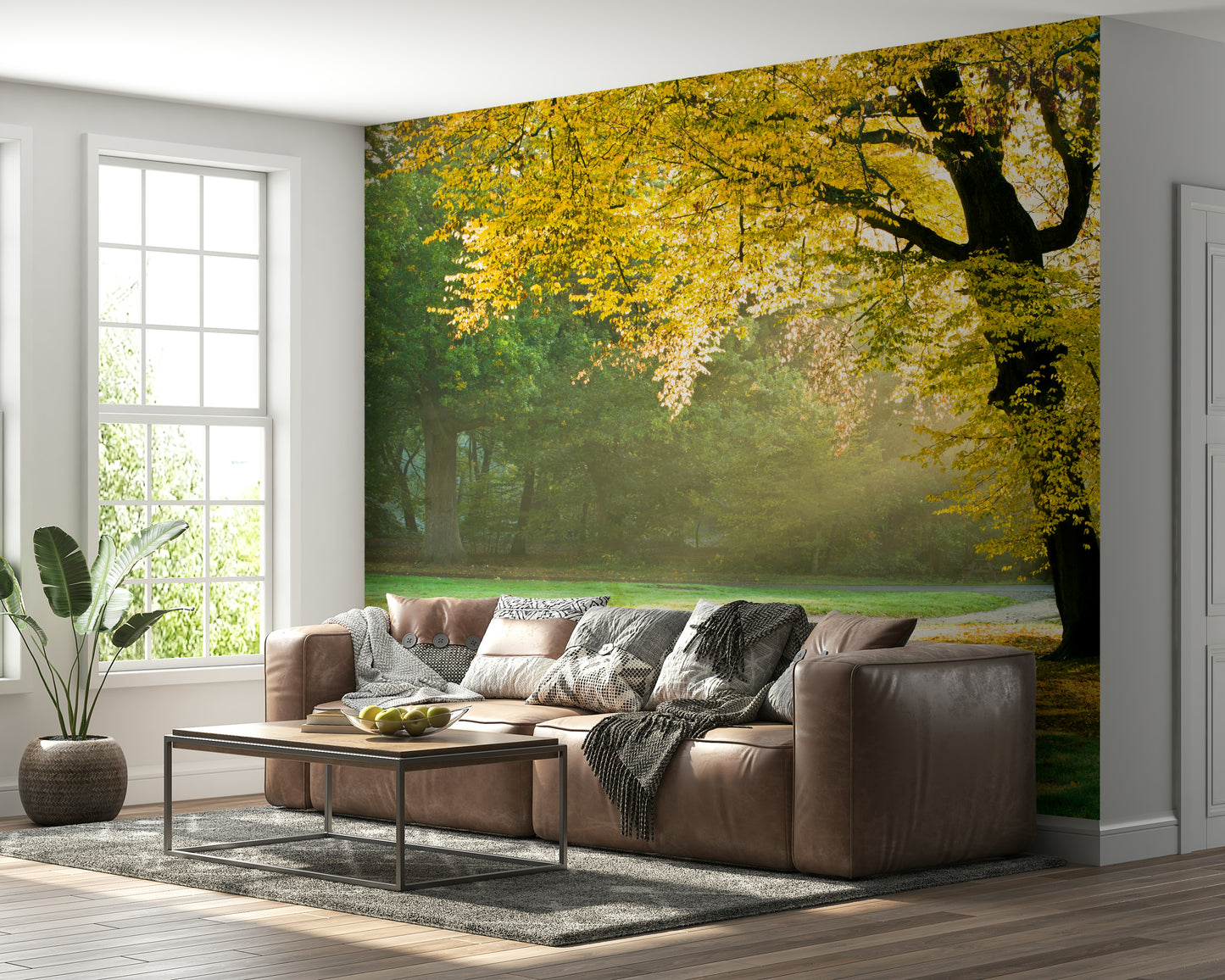 Golden Radiance Wall Mural