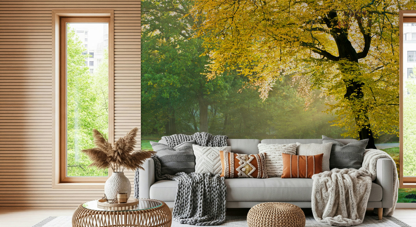 Golden Radiance Wall Mural