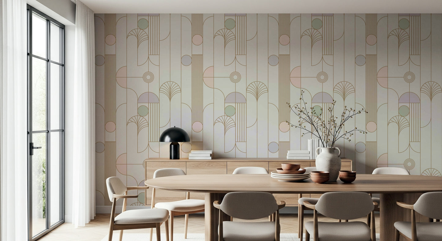 Retro Chic Art Deco Wallpaper⁠