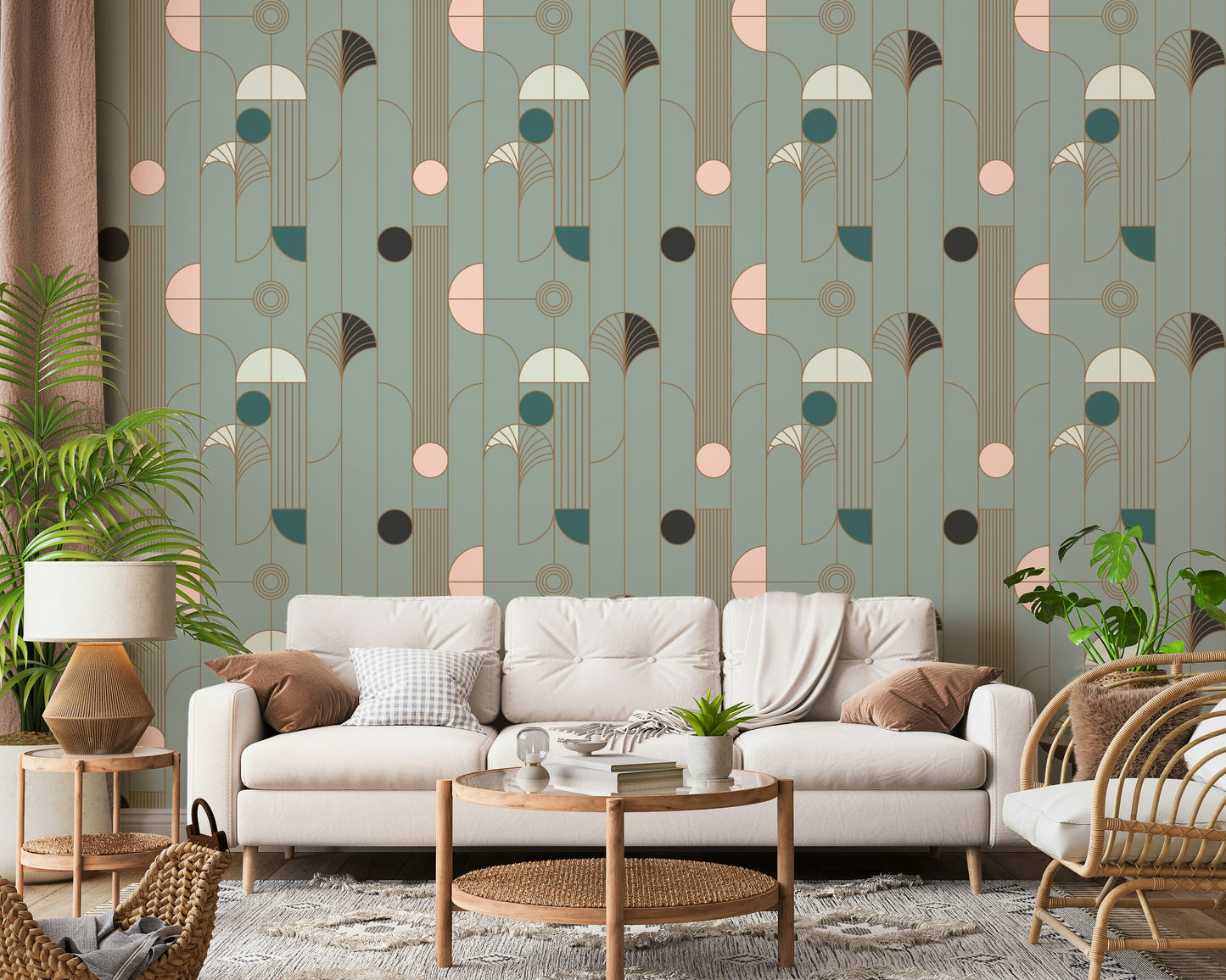 Art Deco Geometric Harmony Wallpaper⁠