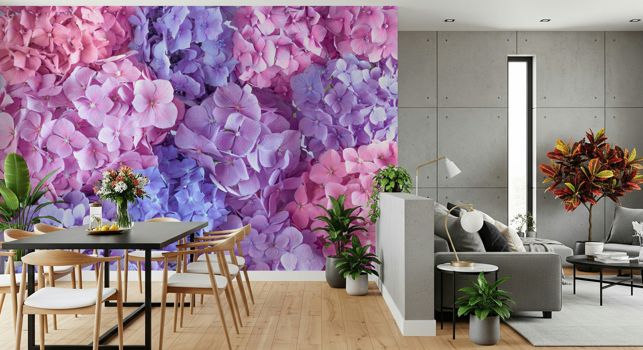 Hydrangea Hues Wall Mural