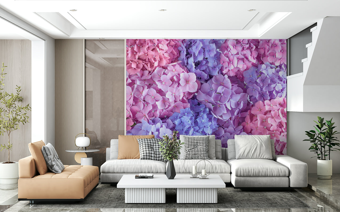 Hydrangea Hues Wall Mural